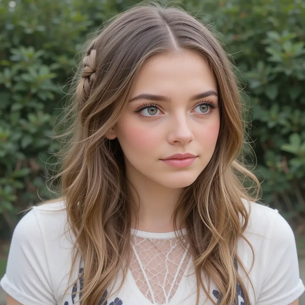 Medium Hair with Side Fishtail Braid