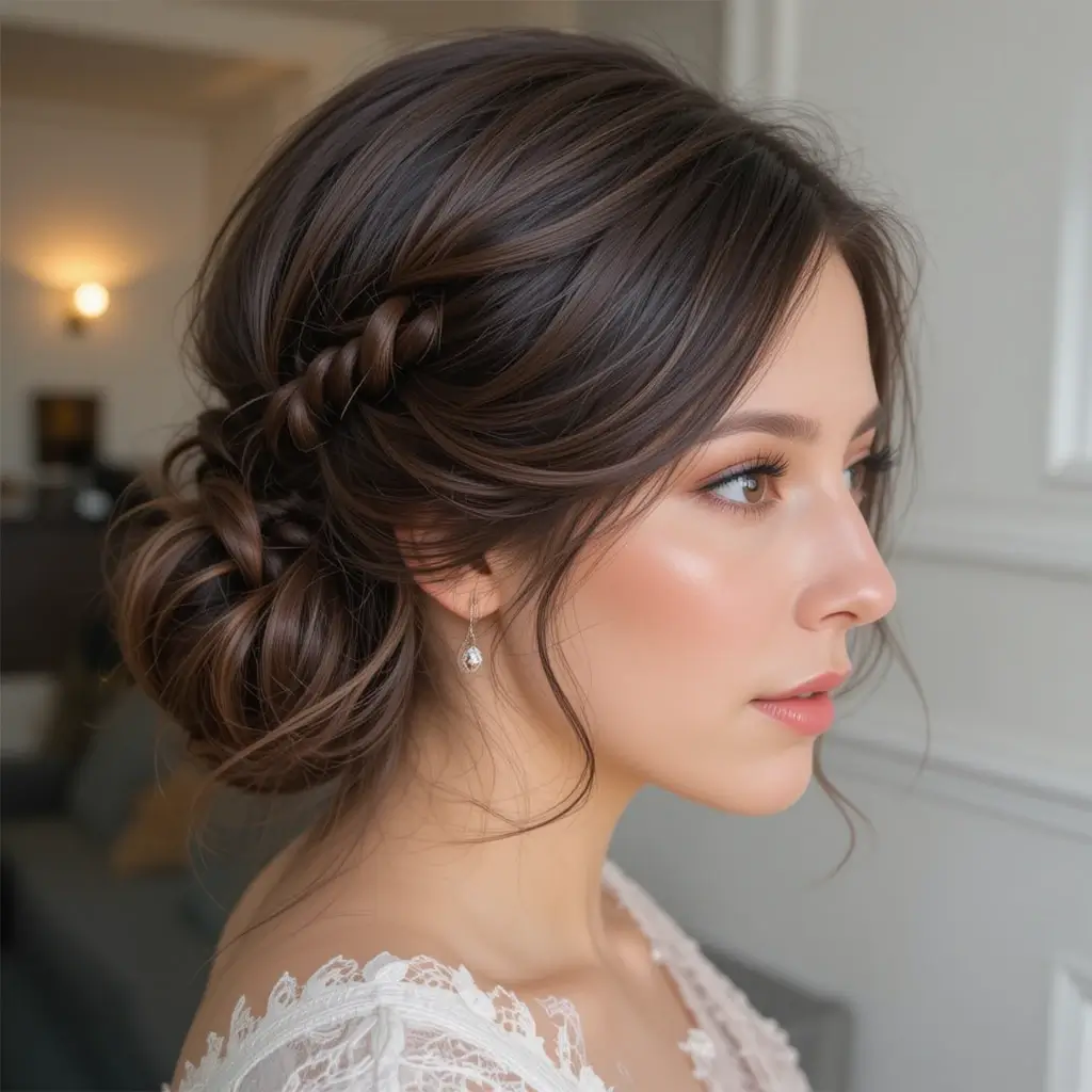 Medium Hair with Side Twists