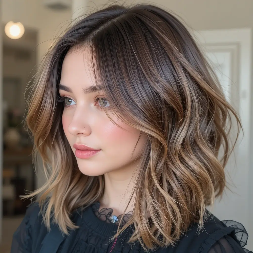 Medium Hair with Soft Flicked Layers
