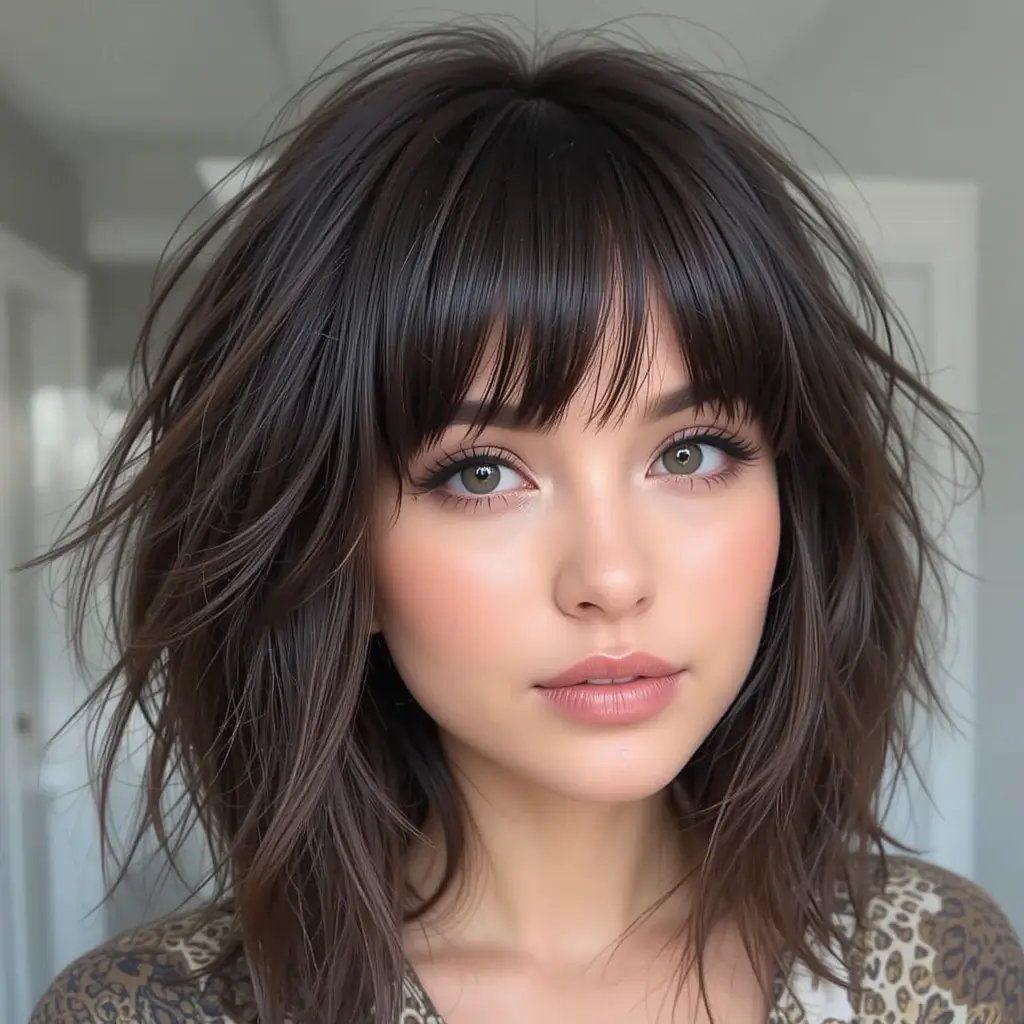 Medium-Length Shag with Bangs