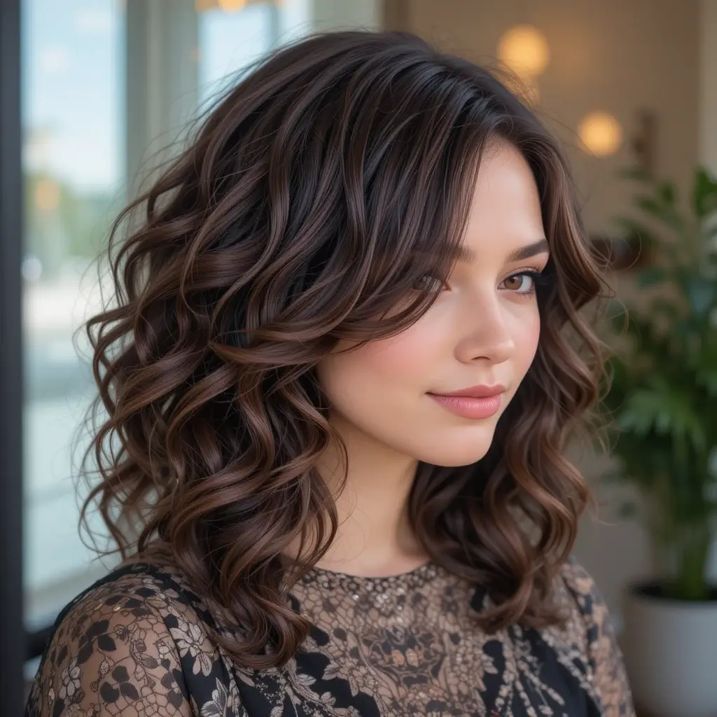 Medium-Length Spiral Curls
