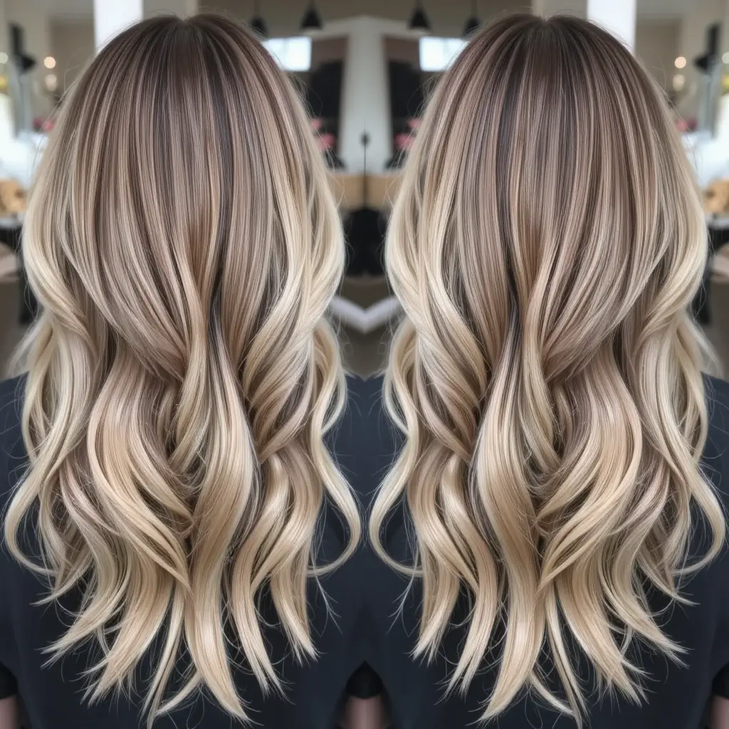 Melted Ash Brown and Beige Blonde Hair
