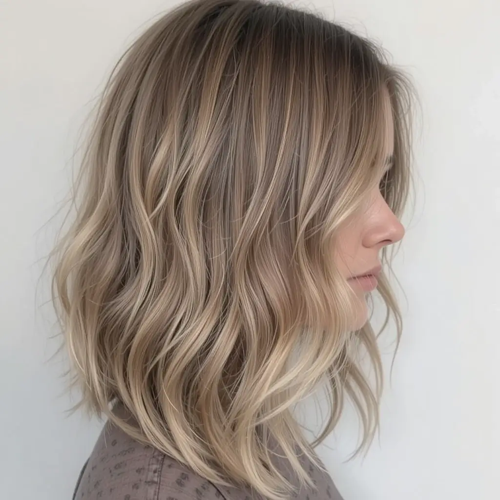 Melted Ash Brown and Beige Blonde Hair
