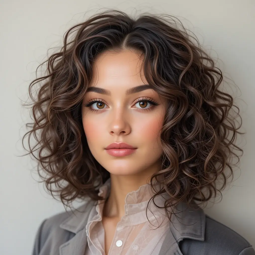 Mid-Length Cut with Undone Curls