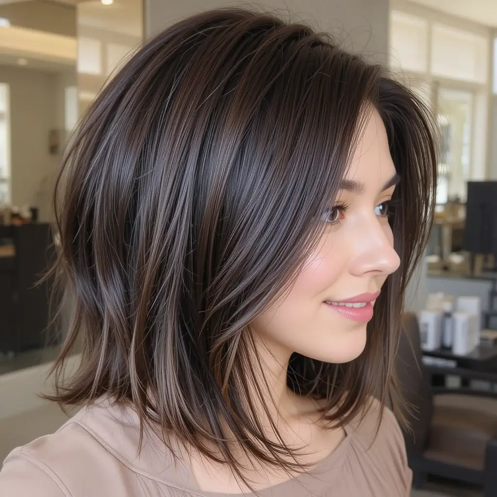 Mid-Length Hair with Tapered Layers