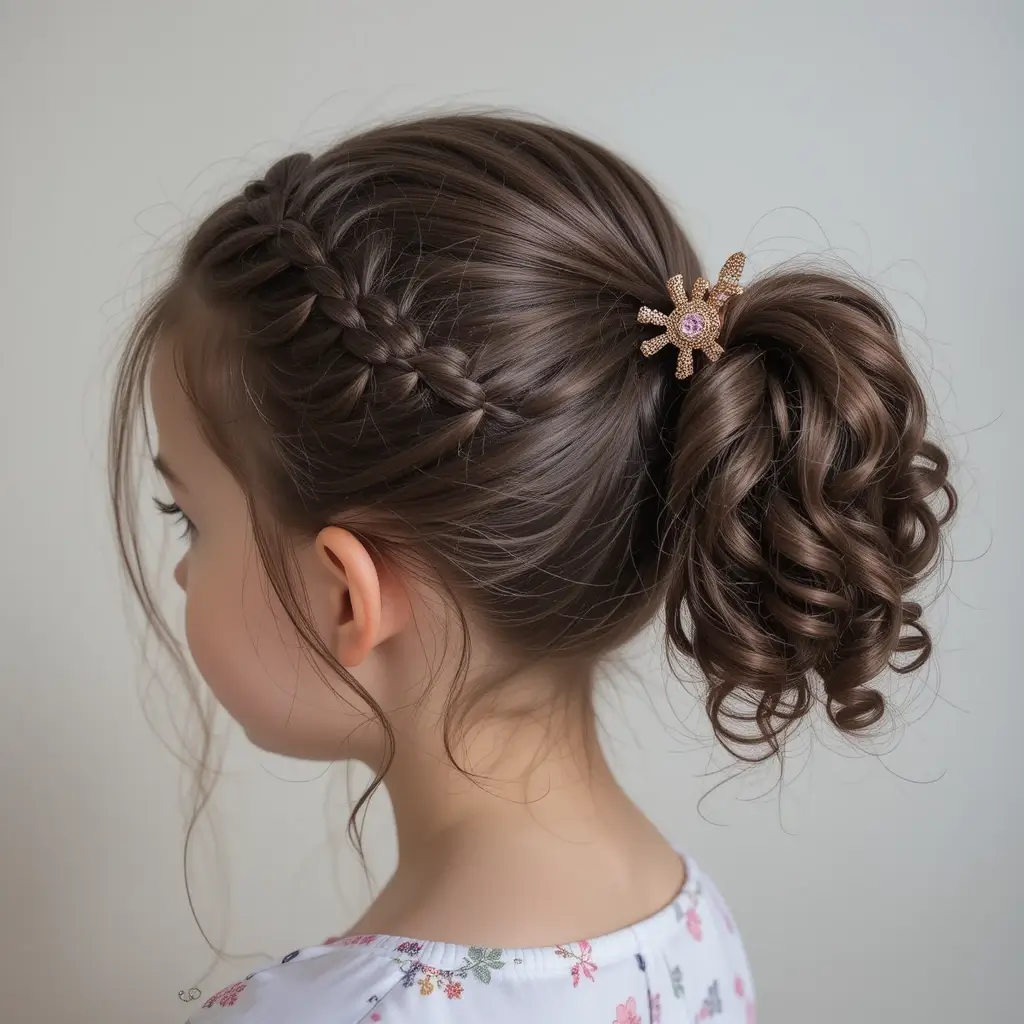 Mini Braided Curly Ponytail