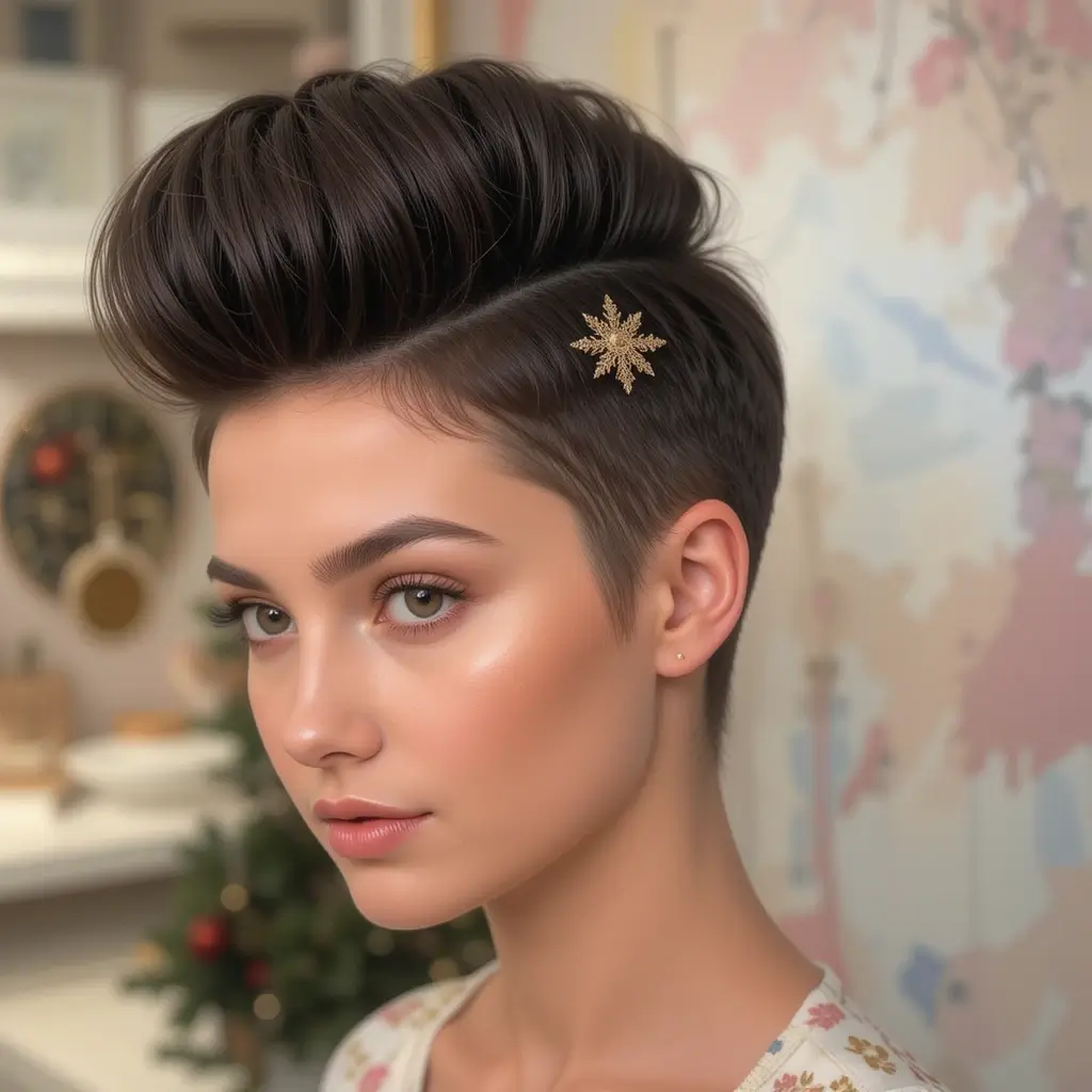 Mini Pompadour Style
