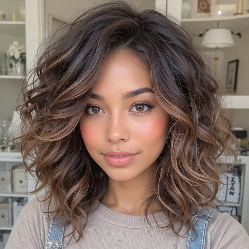 Mocha Brown with Toffee Highlights