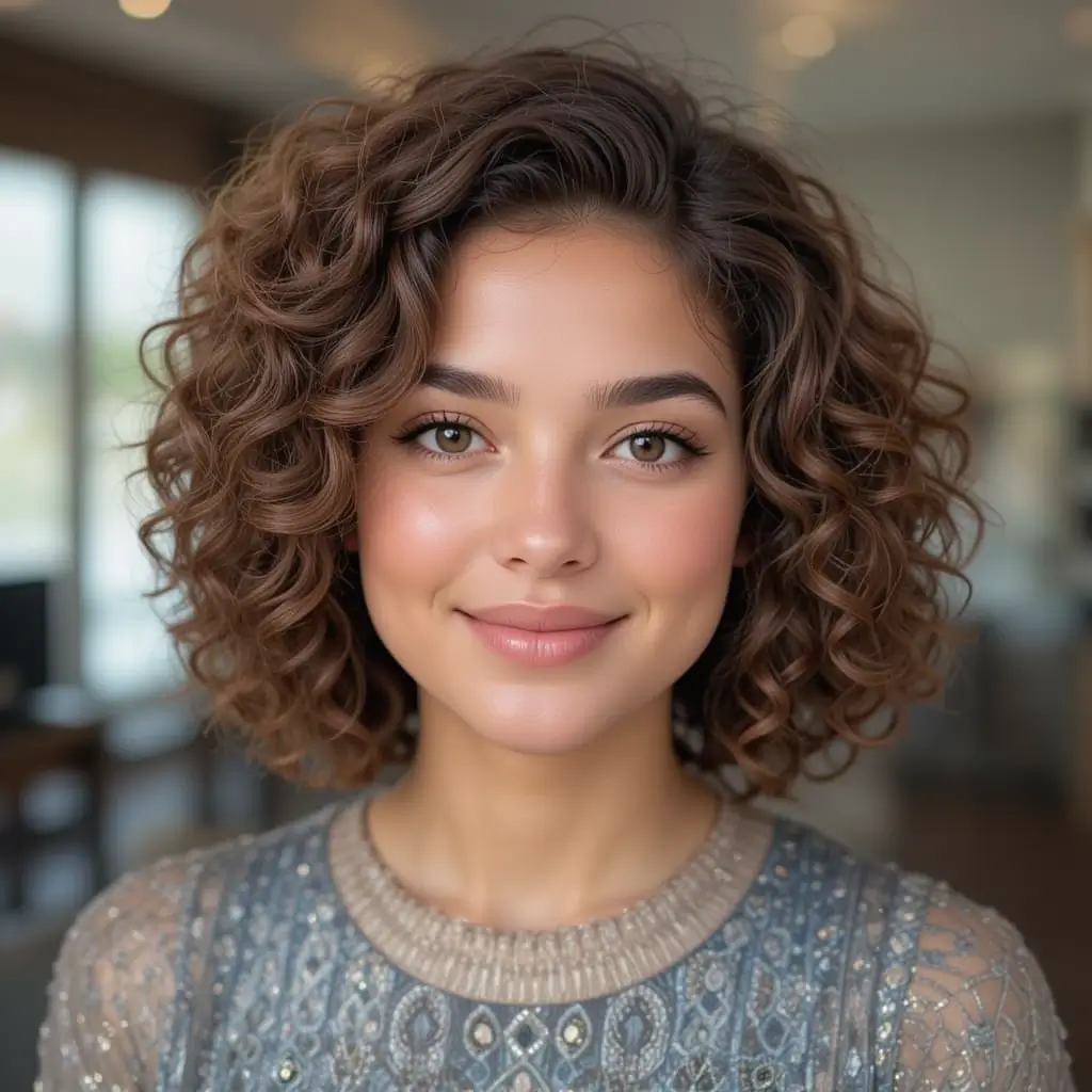 Mod Cut Curly Hairstyles