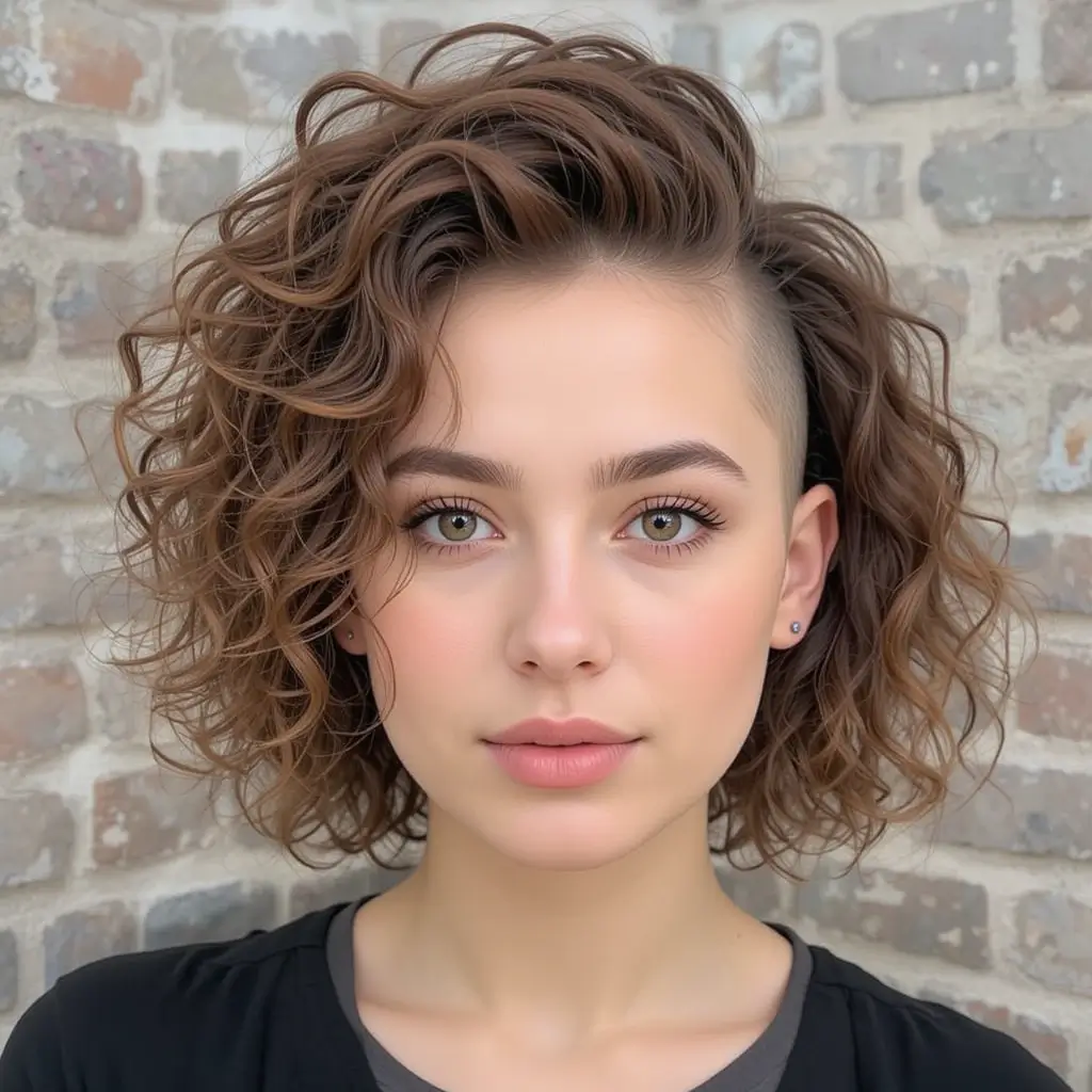 Mod Cut with Undercut and Curls