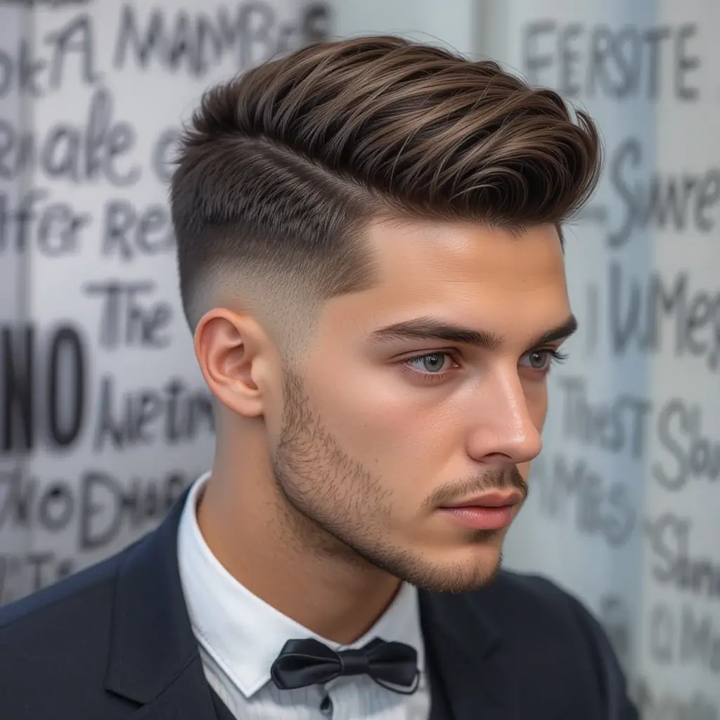 Mod Haircut for Men with Straight Hair