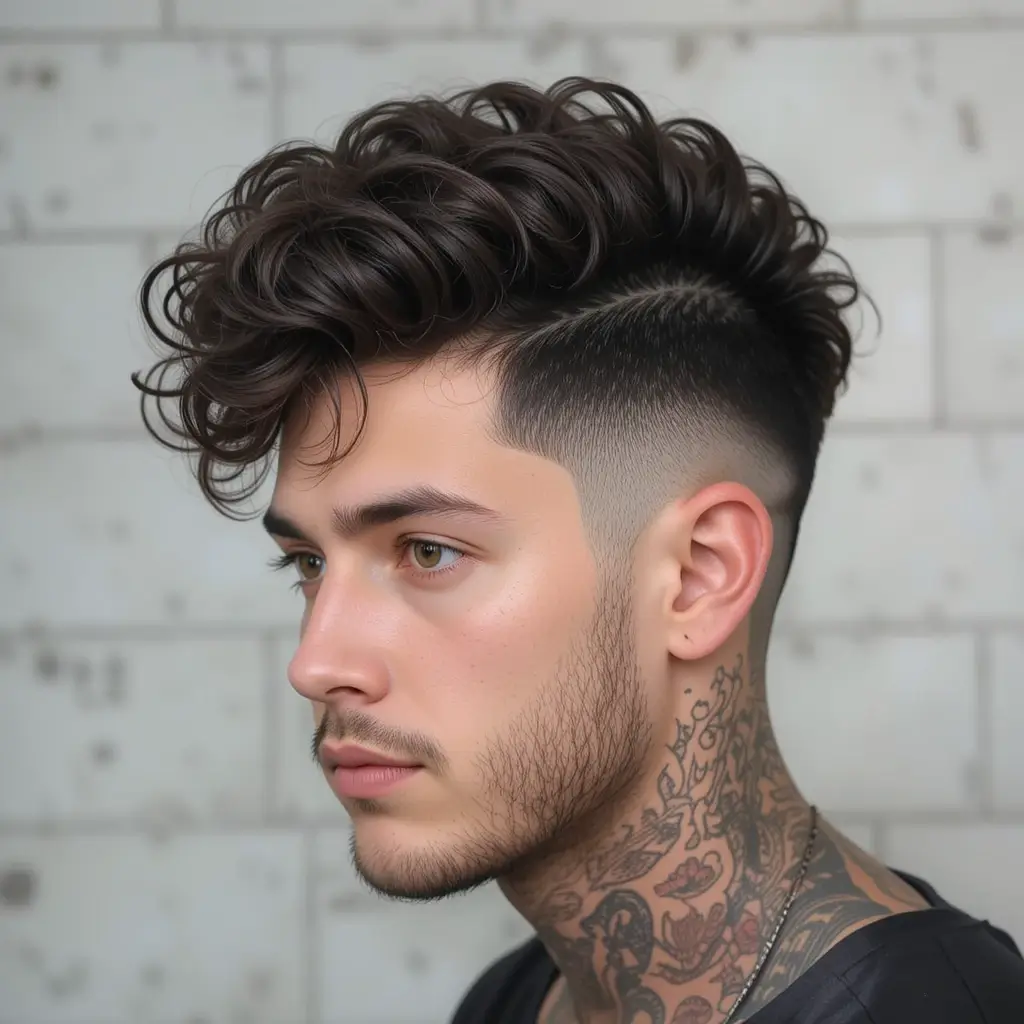 Mod-Inspired Undercut with Curls