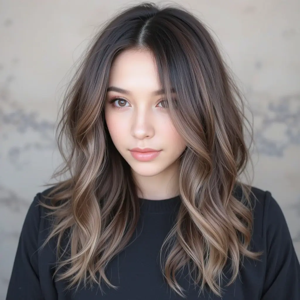 Mushroom Ash Brown with Shadow Roots