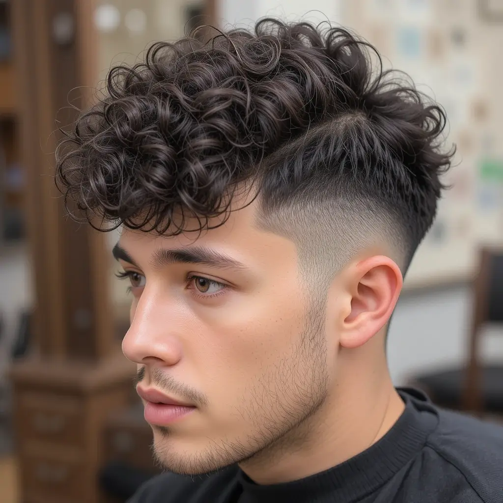 Mushroom Mod Cut with Curl Definition
