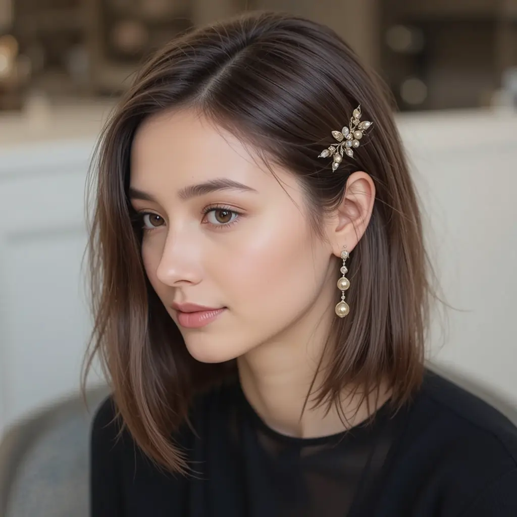 Polished Lob with Beaded Clips