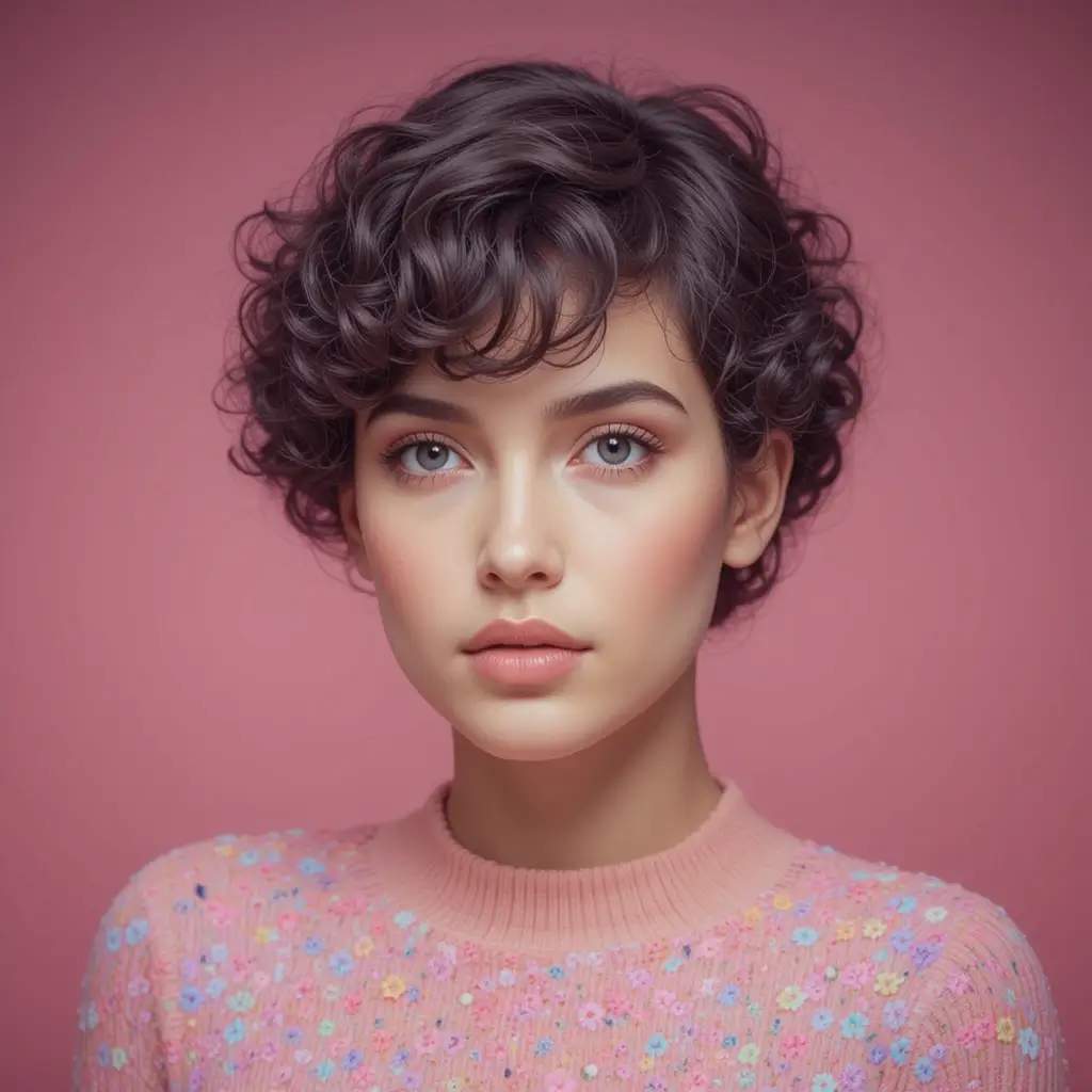 Retro Mod Curly Crop