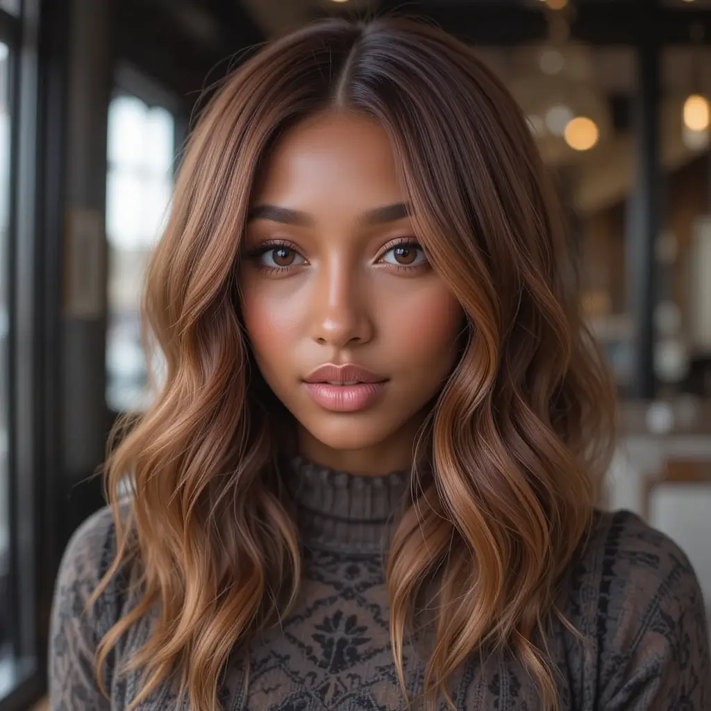 Rich Cognac Brown Waves