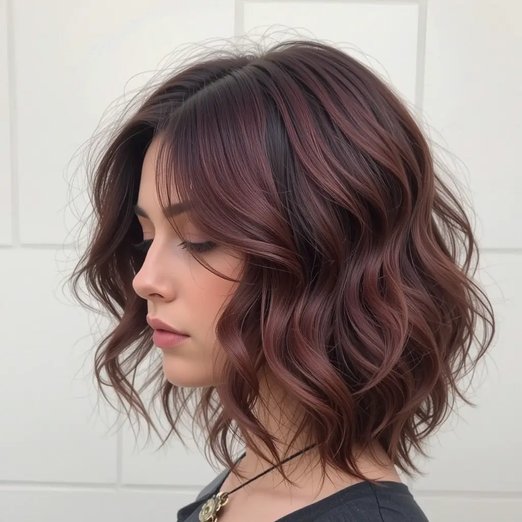 Rich Mahogany Waves