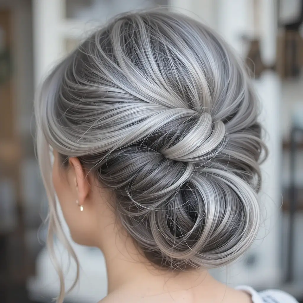  Salt and Pepper French Twist