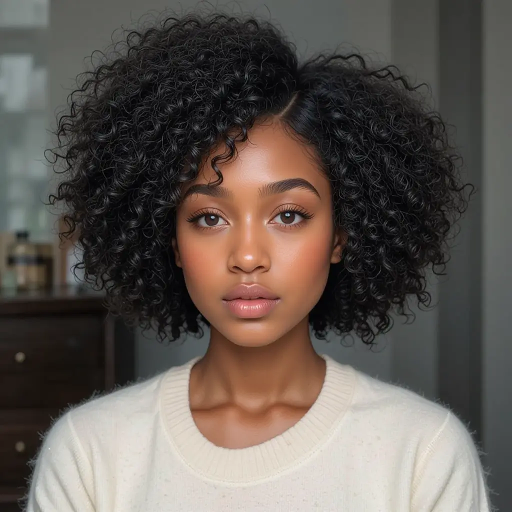 Short Afro with Front Volume