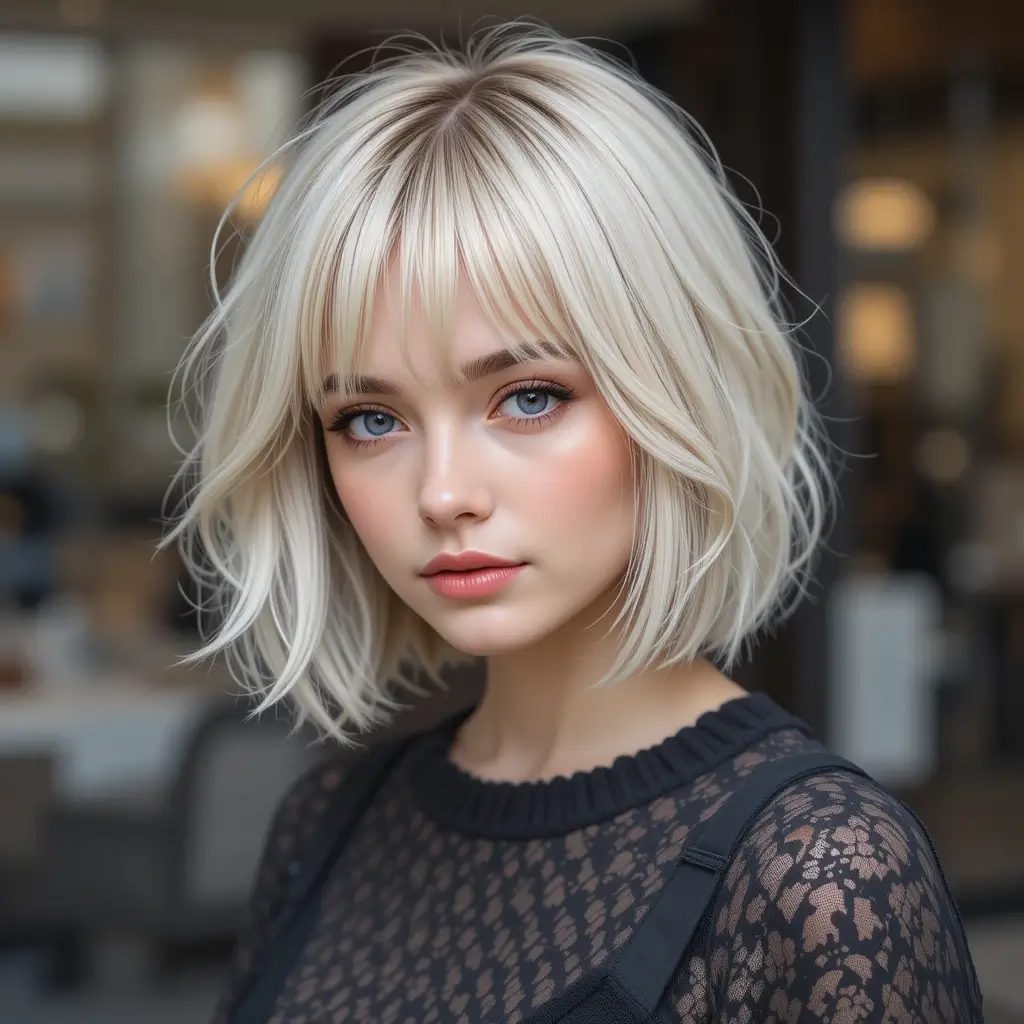 Short Bob with Wispy Bangs