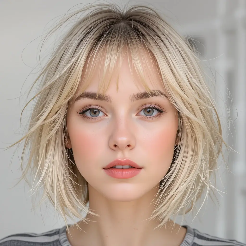 Short Bob with Wispy Bangs