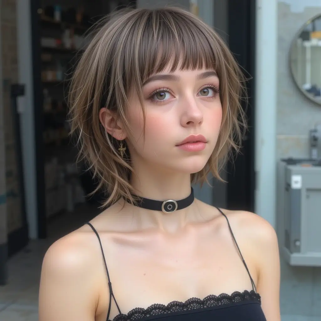 Short Choppy Cut with Piecey Bangs