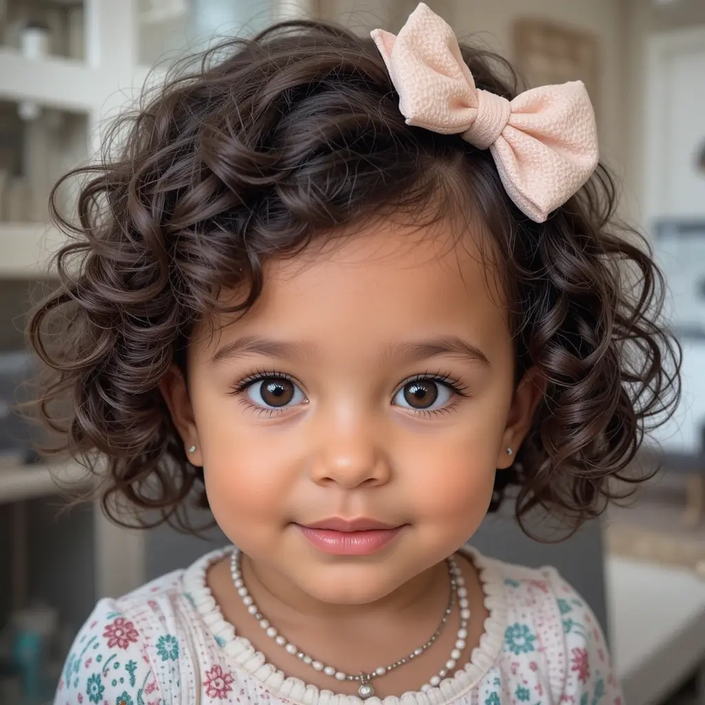 Short Curls with Bow