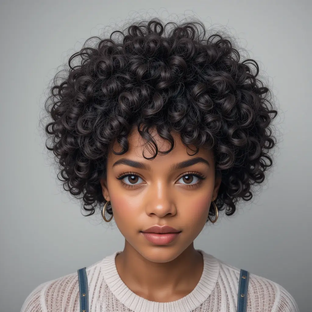 Short Curly Afro