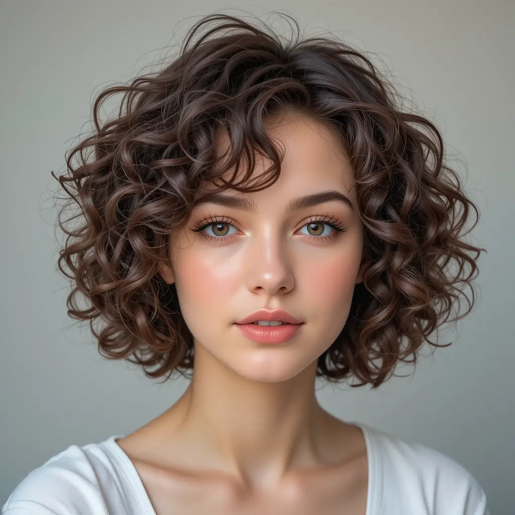 Short Curly Hair with Volume Boost