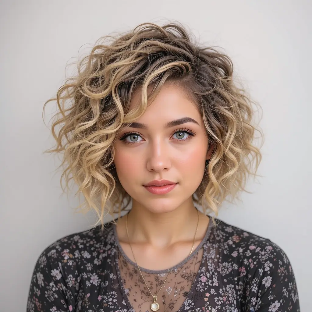 Short Curly Mod Shag