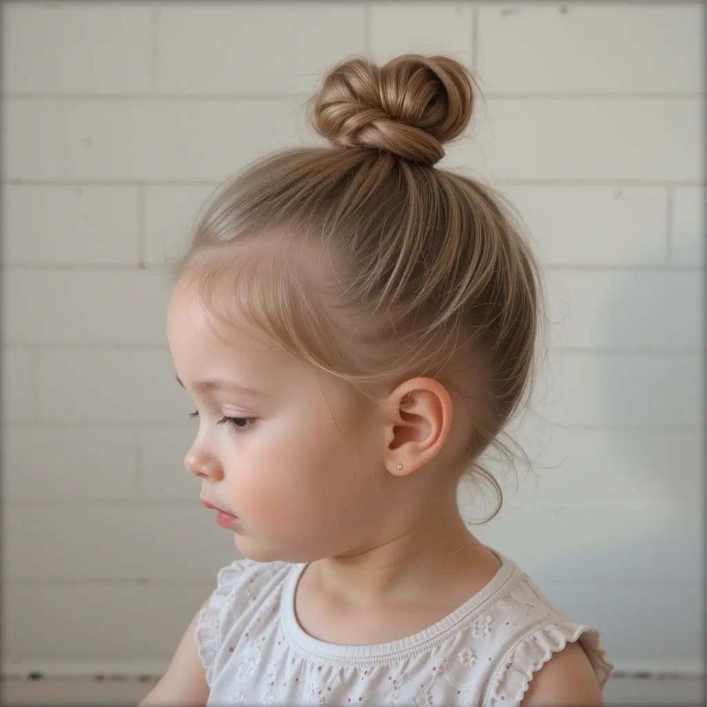 Short Hair with Mini Bun
