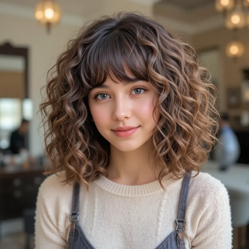 Shoulder-Length Cut with Natural Bangs