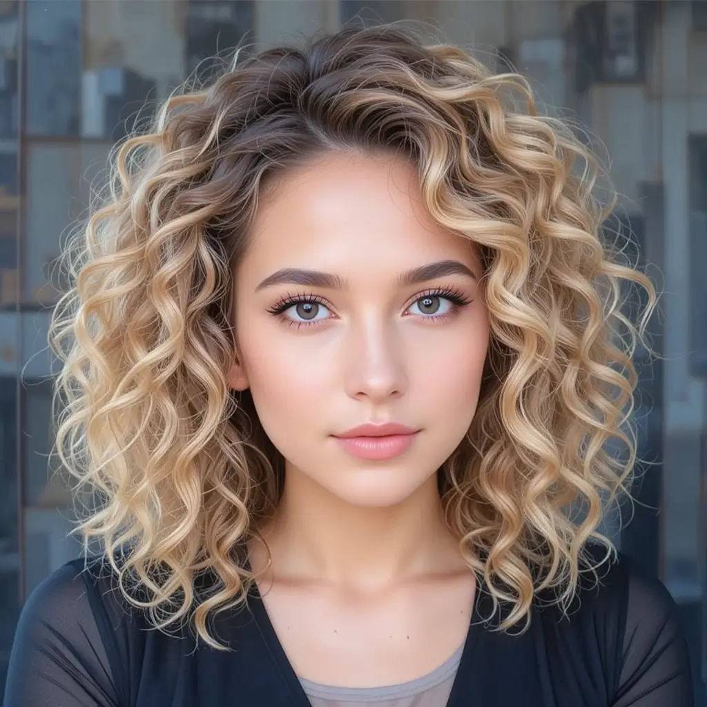 Shoulder-Length Layered Curls