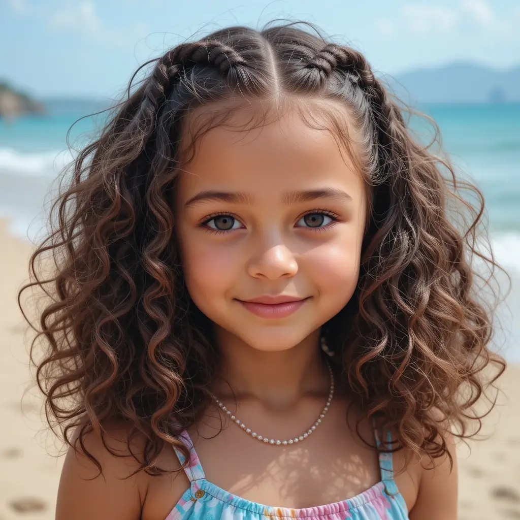 Side Cornrows with Loose Curls