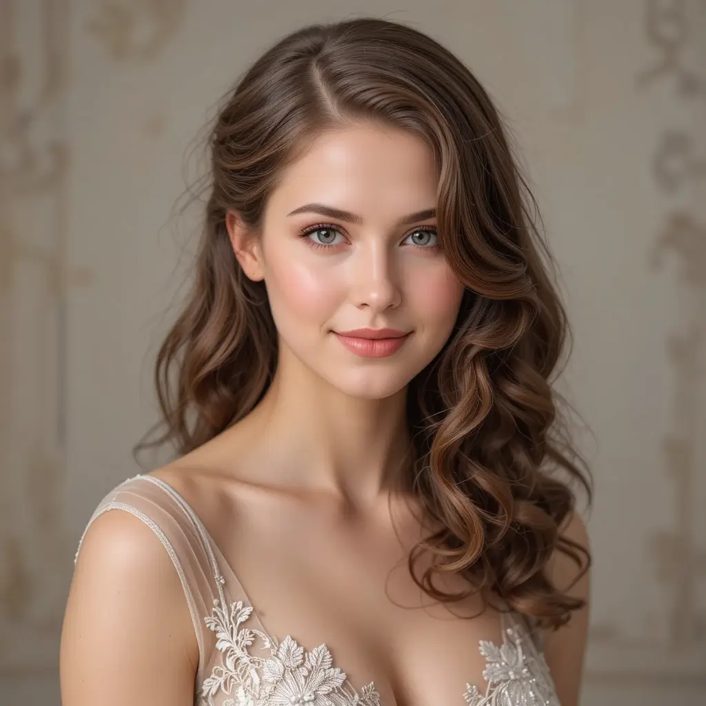 Side Part with Loose Curls