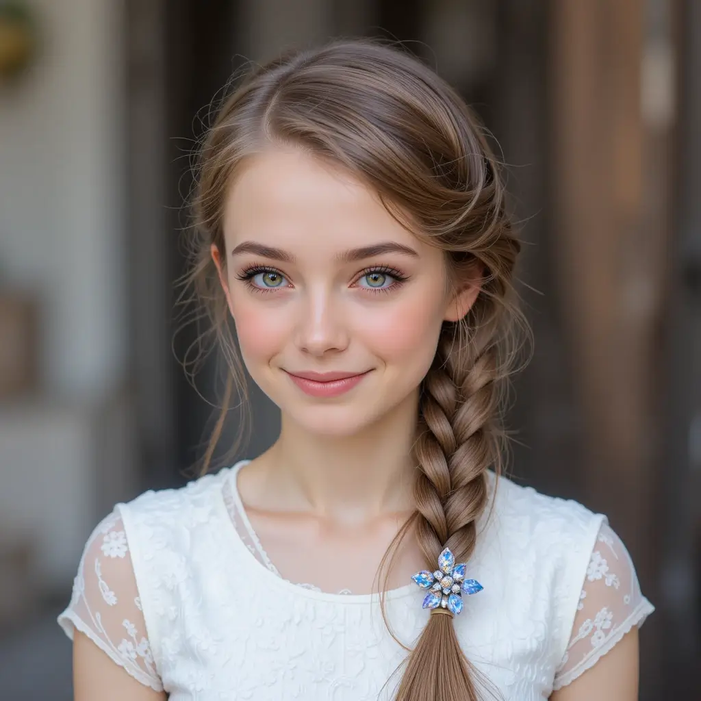 Side Swept Fishtail Braid