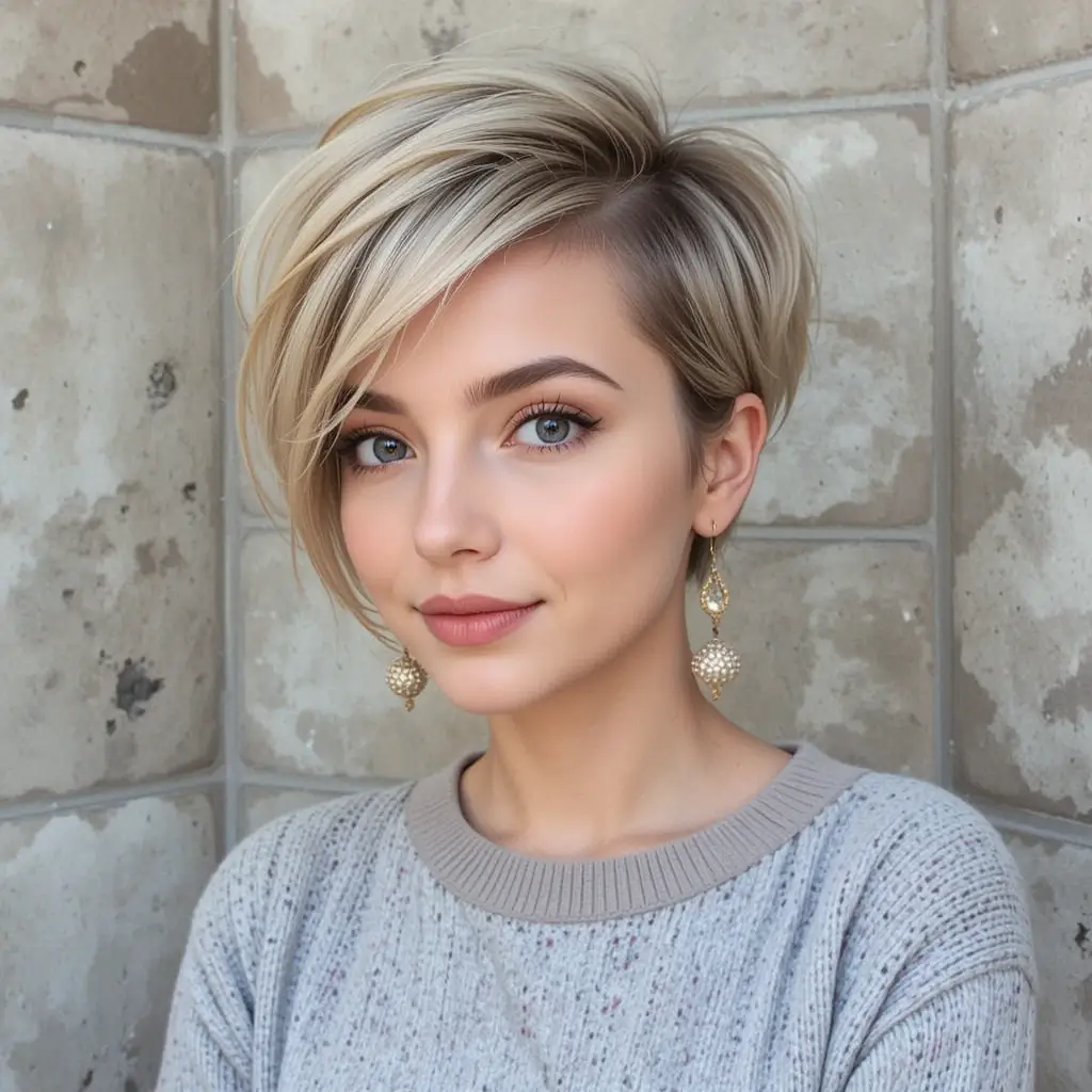 Side-Swept Pixie Cut