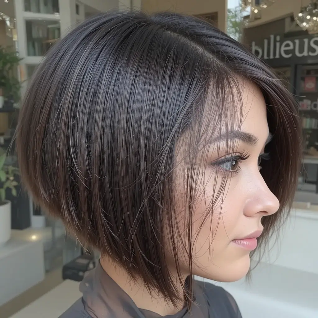 Sleek Bob with Undercut Detail