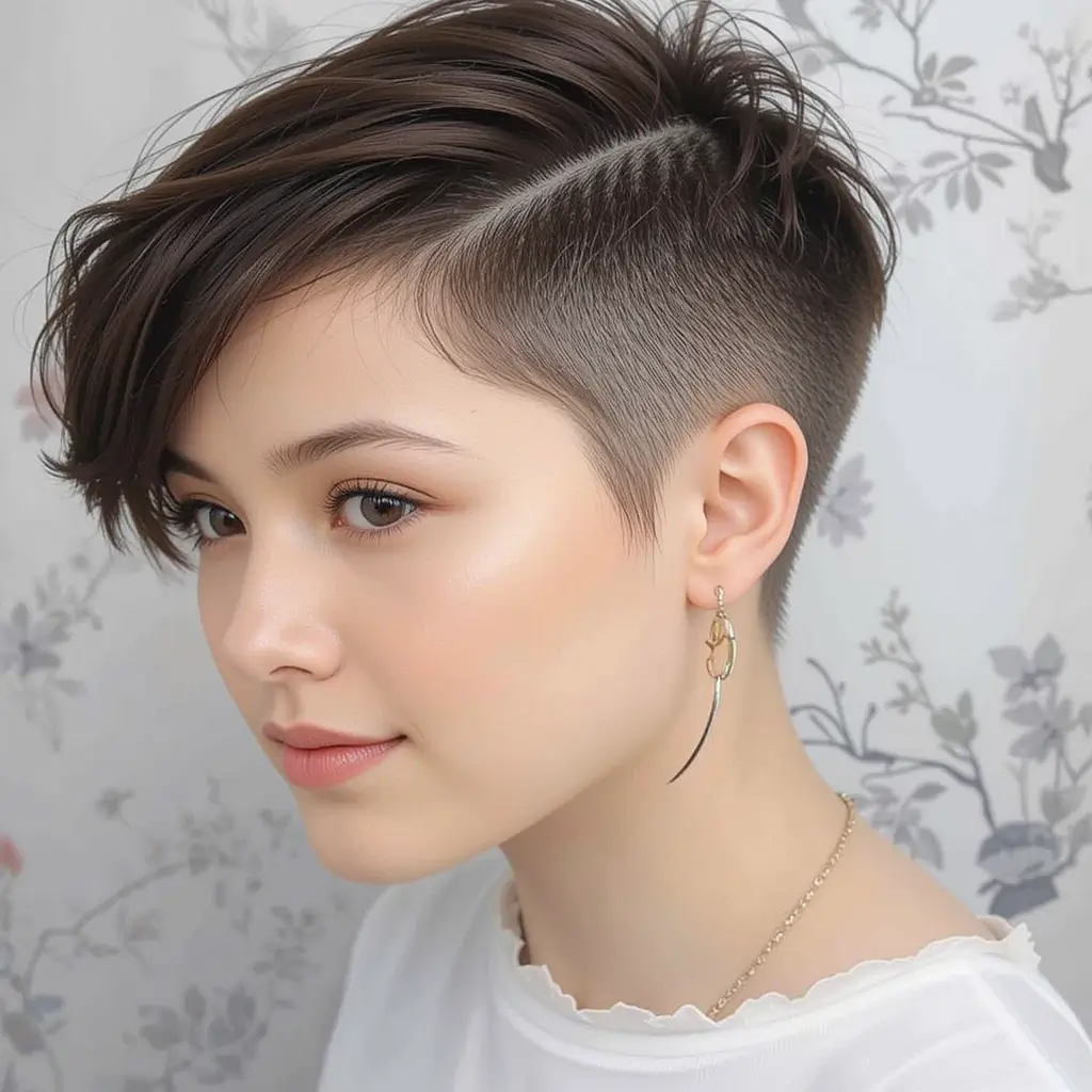 Sleek Side-Parted Pixie