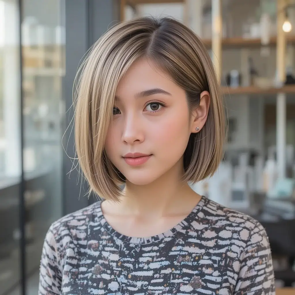 Sleek Tucked Bob