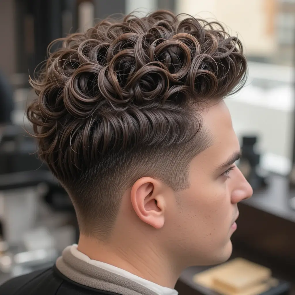 Slicked Back Curls with Shine