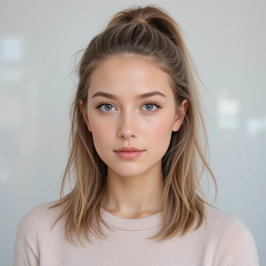 Slicked-Back Mini Ponytail