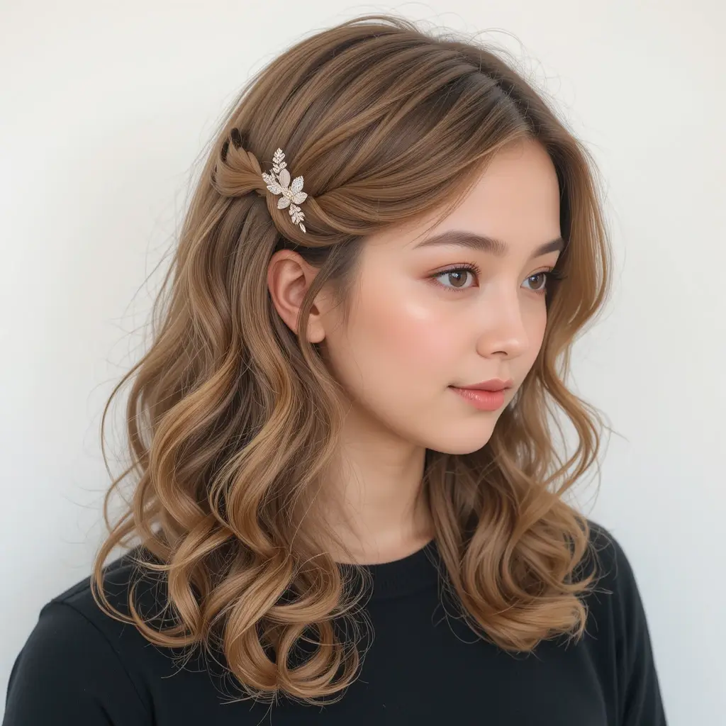 Soft Curls with Side Clip