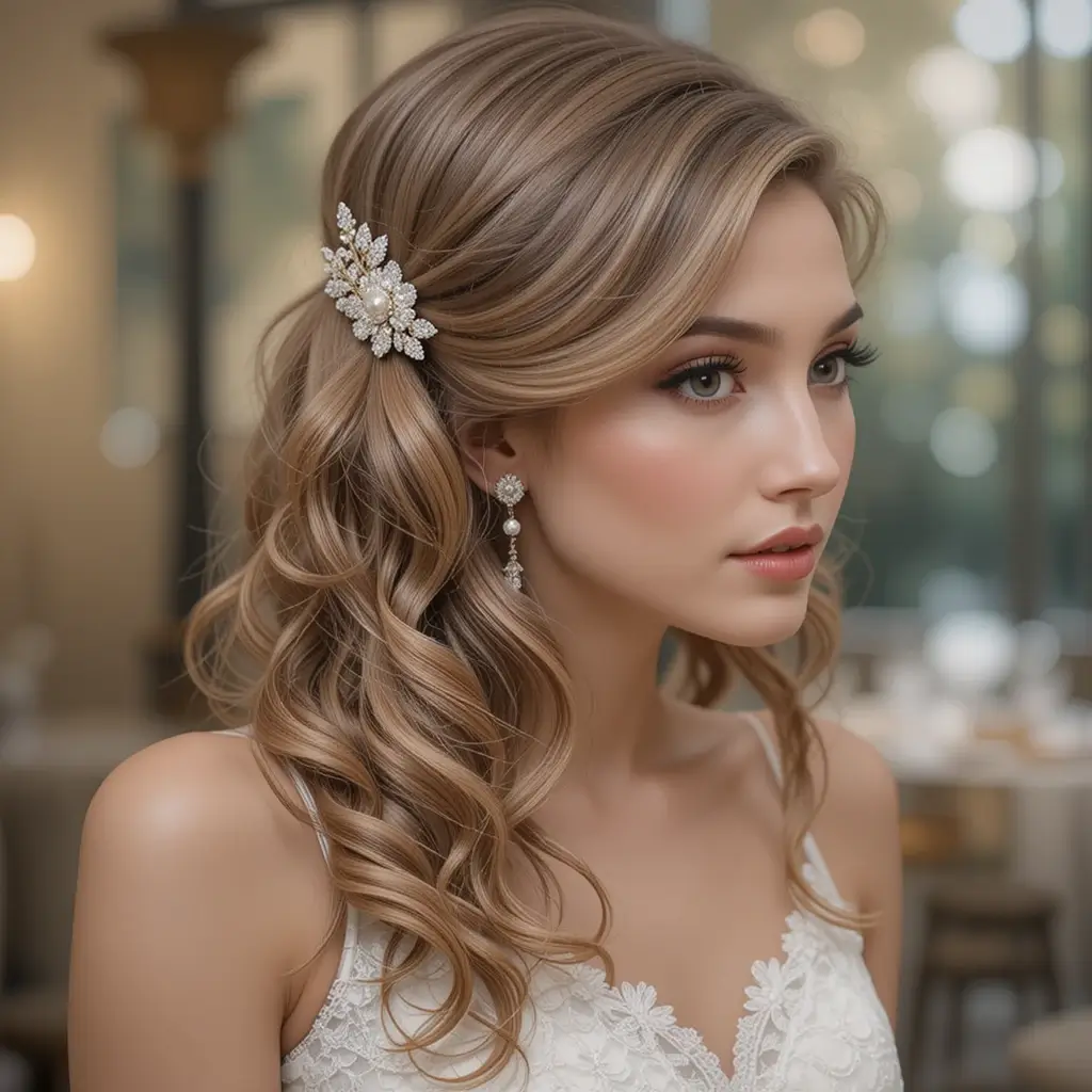 Soft Side-Swept Curls