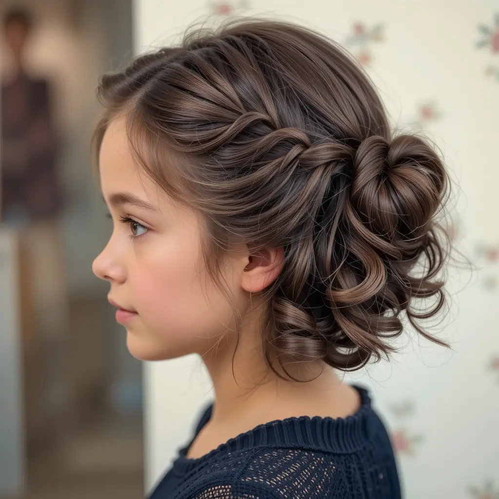 Spiral Curls with Side Twist