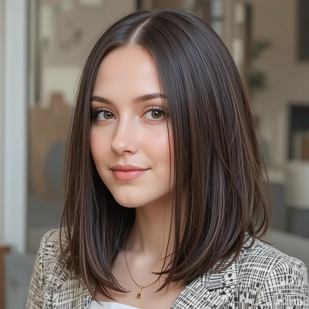. Straight and Sleek Mid-Length