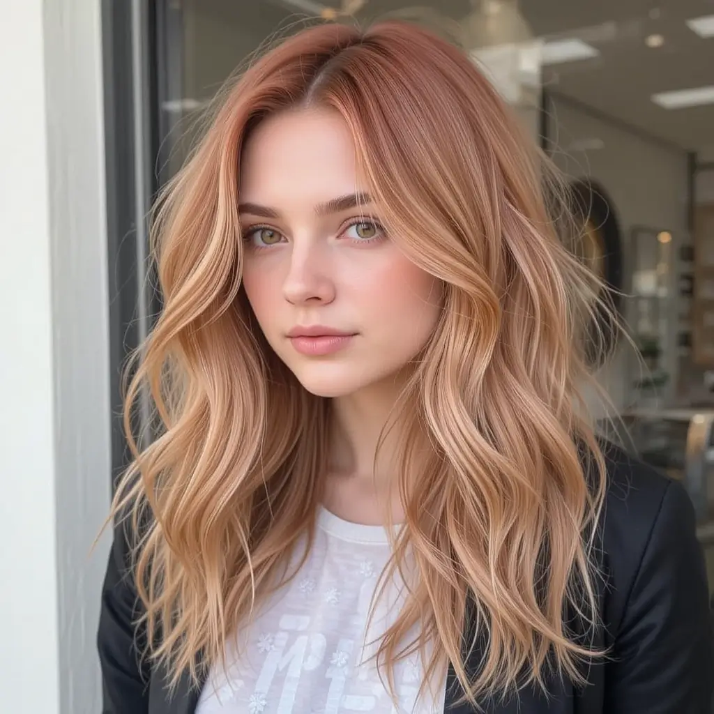 Strawberry Blonde Long Layers