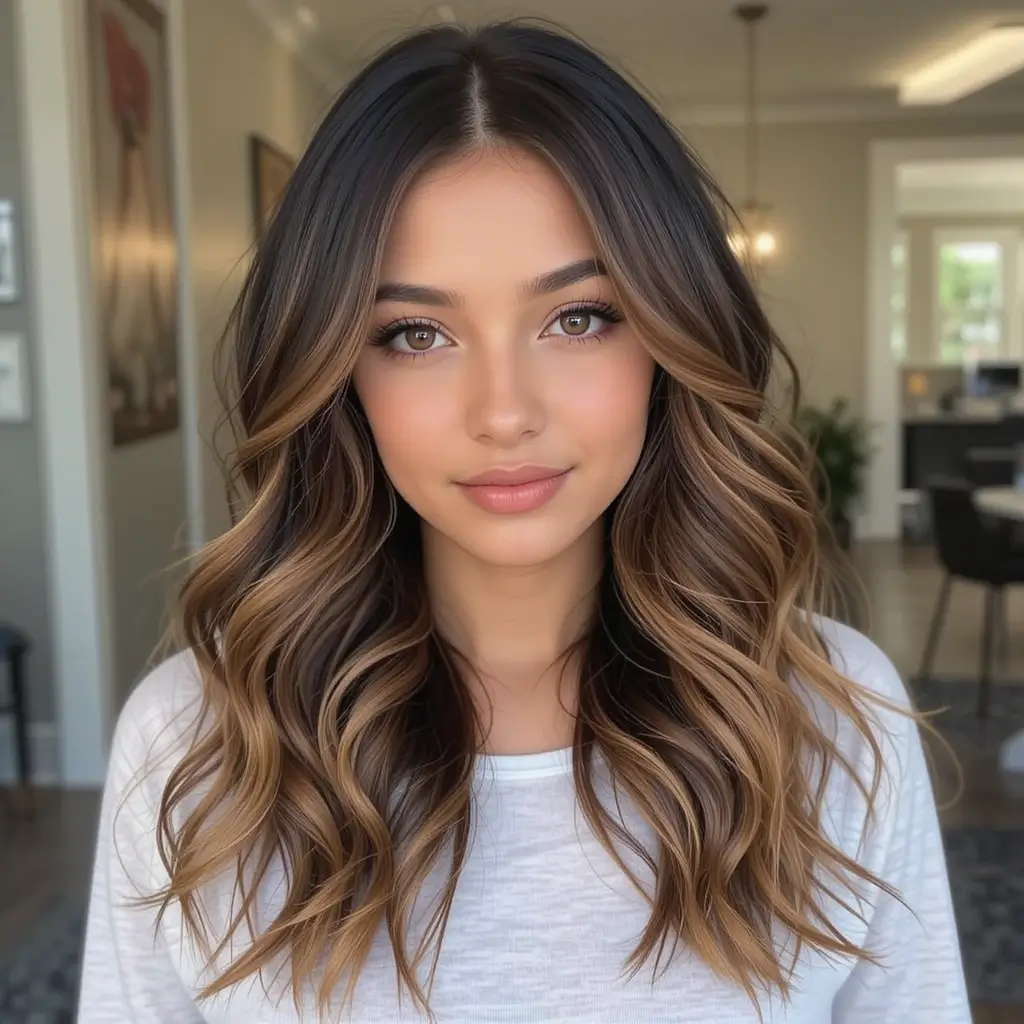 Subtle Golden Brown Ombre