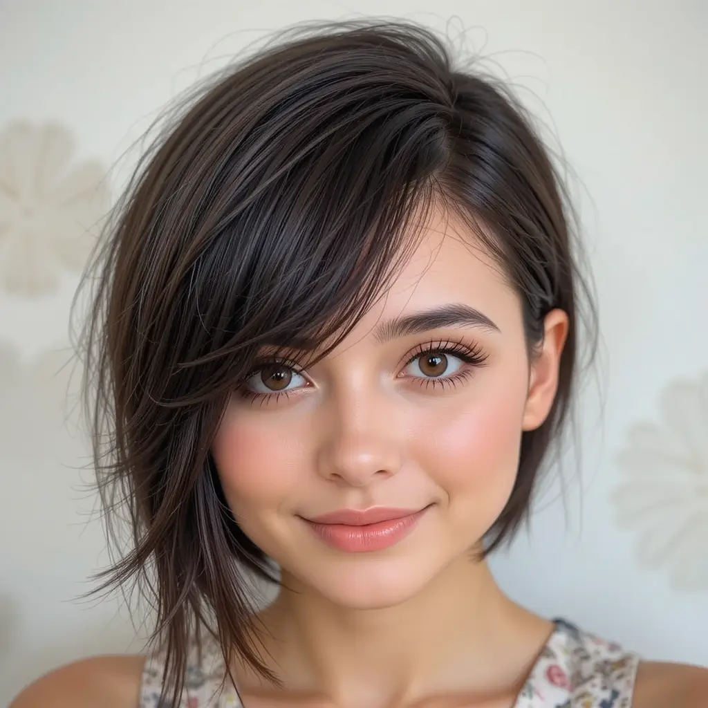 Textured Crop with Side Fringe